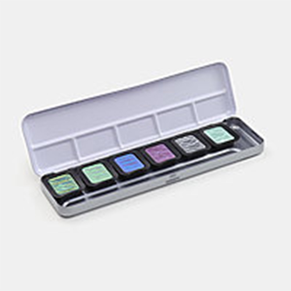 Finetec, Mica, Watercolor, Pearlescent, Cool, 6-Color